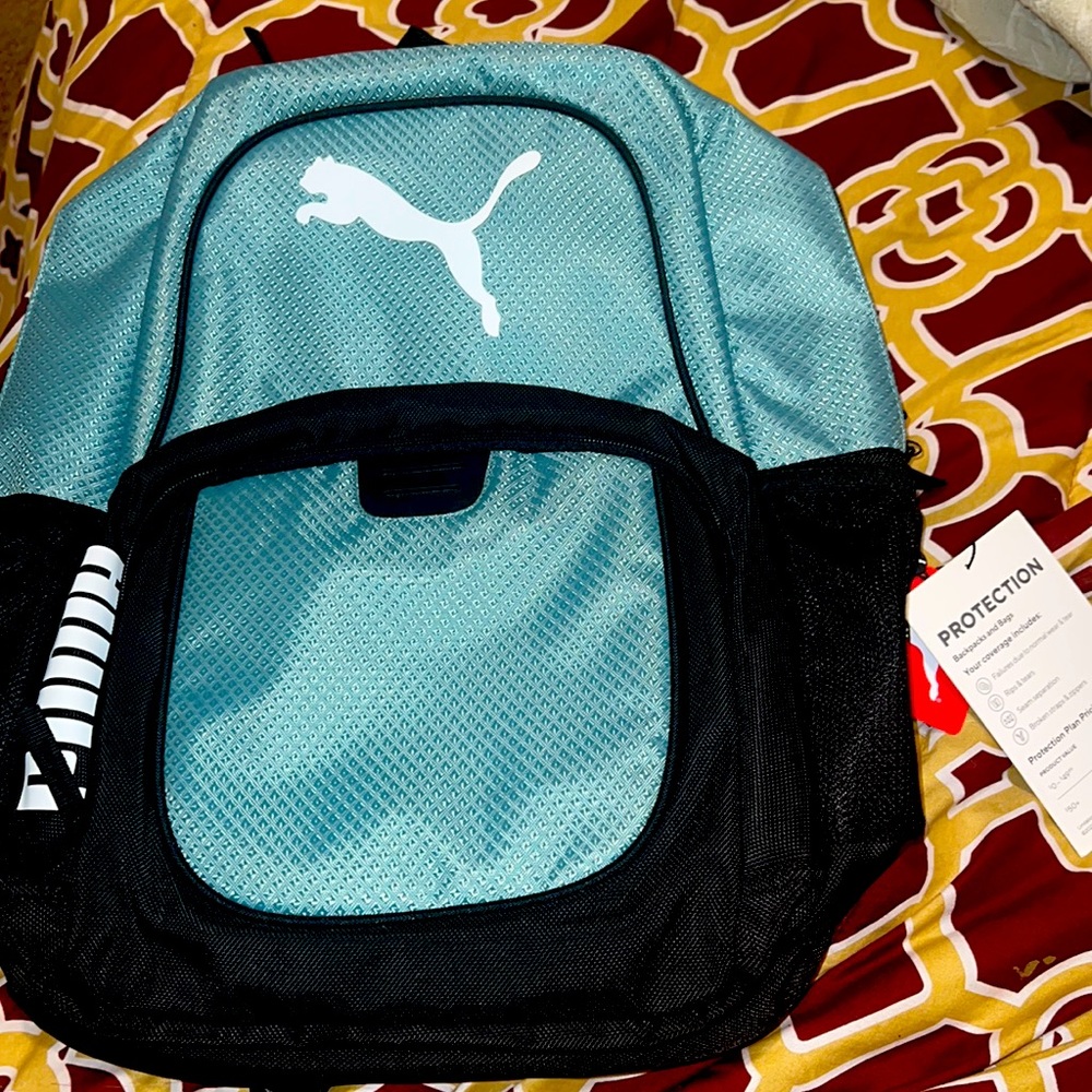 Green puma back pack